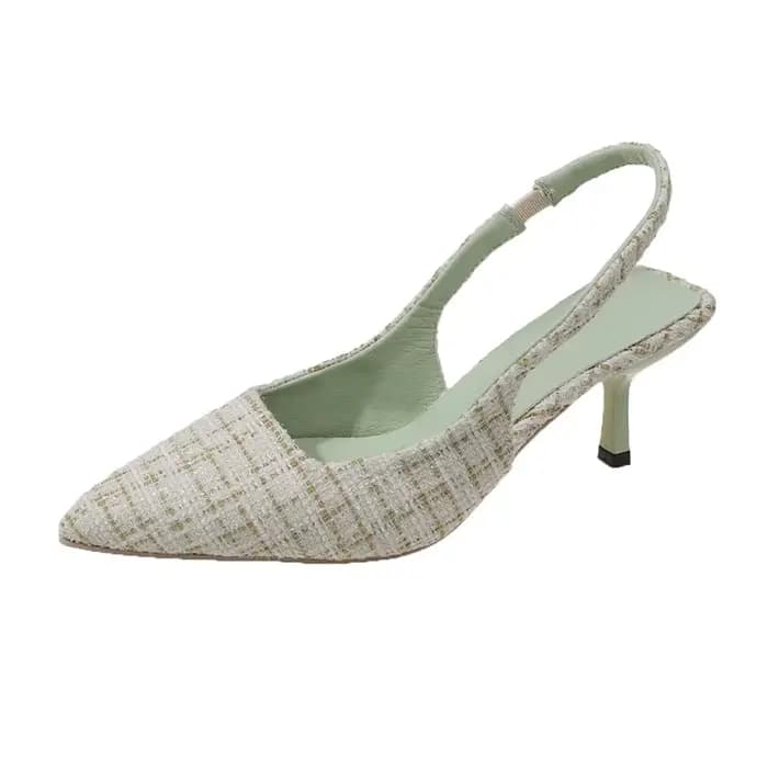 Marque de mode qui a conçu des talons compensés en tricot pour femmes, des chaussures de soirée à bo