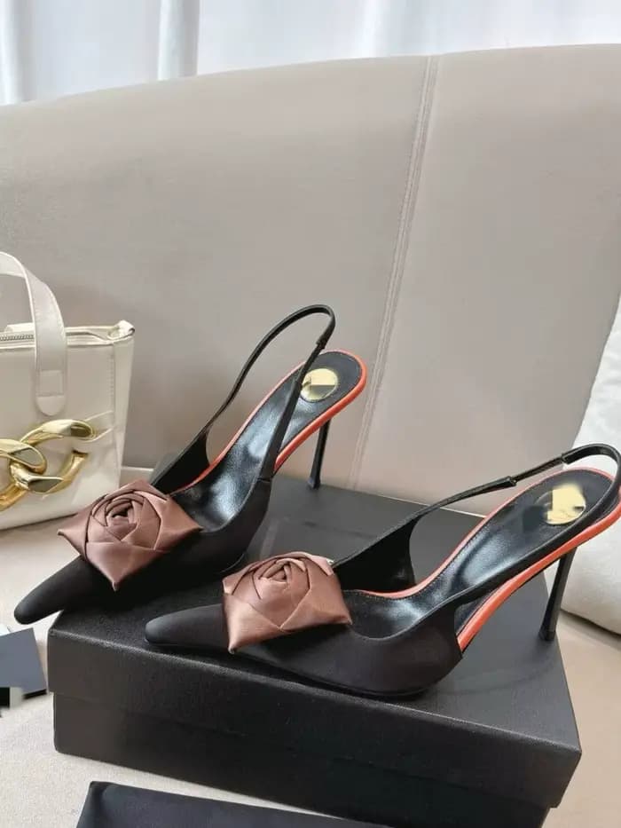 Sandales à bout pointu pour femmes, nouvelles sandales à fleurs pour l'été, sandales à talons aiguil