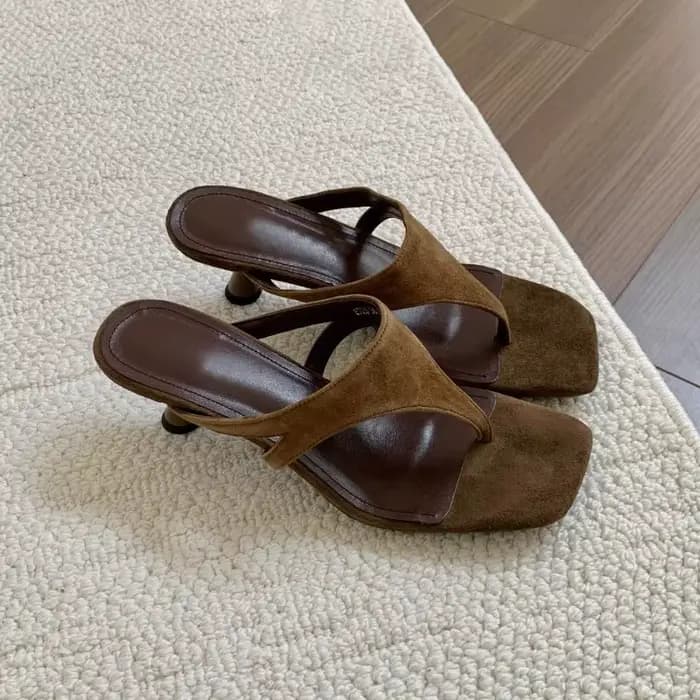 Sandales à talons aiguilles minimalistes rétro pour femmes, à enfiler, polyvalentes, pour l'extérieu
