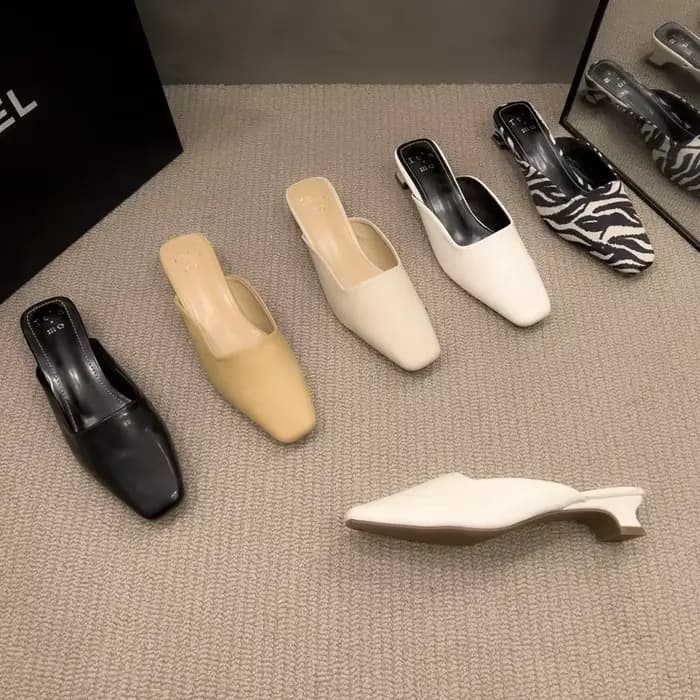 Chaussures Mules à Motif Zèbre pour Femme, Pantoufles d'Extérieur à Talons Bas, Carrées, Nouvelle Co
