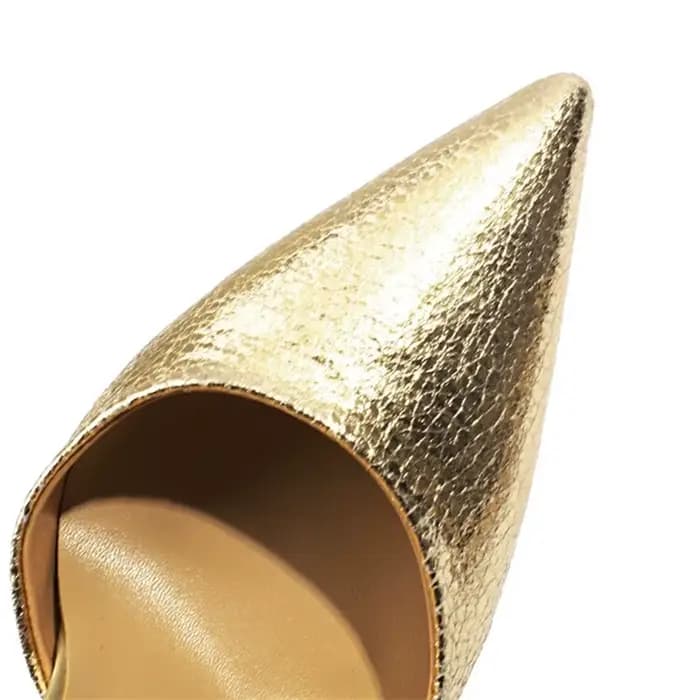 Sandales dorées brillantes pour femmes, chaussures Sexy à talons hauts de 15cm, plateforme étanche, 