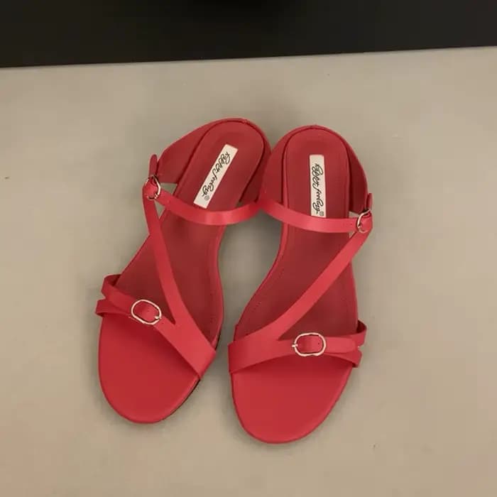 SUOJIALUN 2026 Nouvelle Collection Été – Sandales Femme Tendance à Talon Carré Moyen, Chaussures Déc
