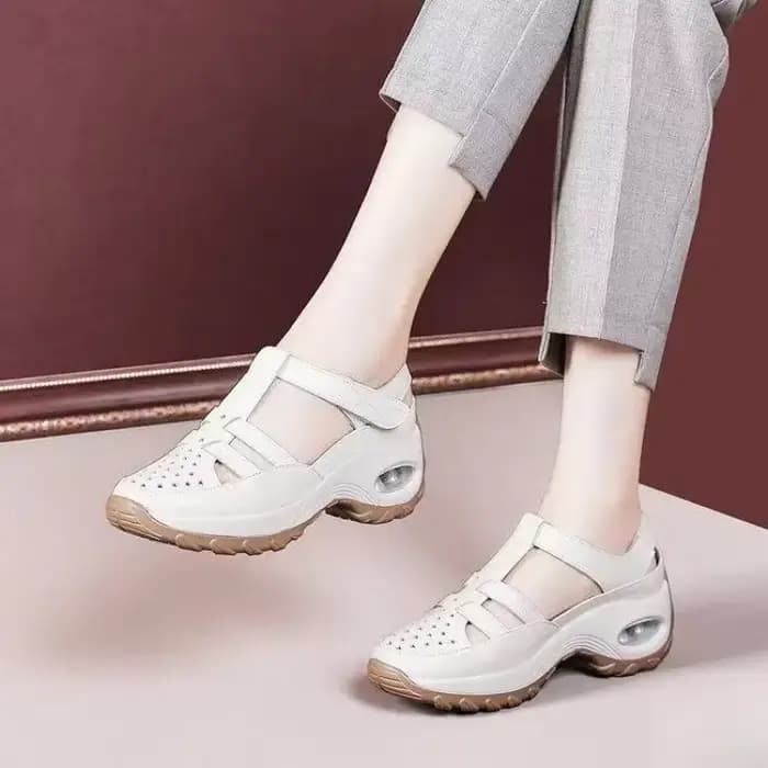 Sandales compensées à plateforme pour femmes, chaussures décontractées coréennes rehaussantes pour l