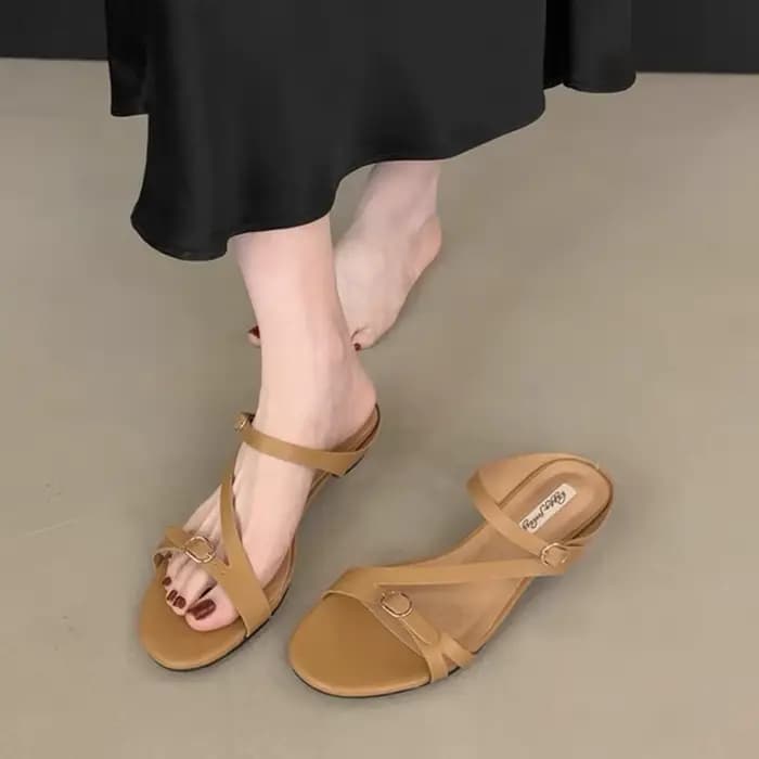 SUOJIALUN 2026 Nouvelle Collection Été – Sandales Femme Tendance à Talon Carré Moyen, Chaussures Déc