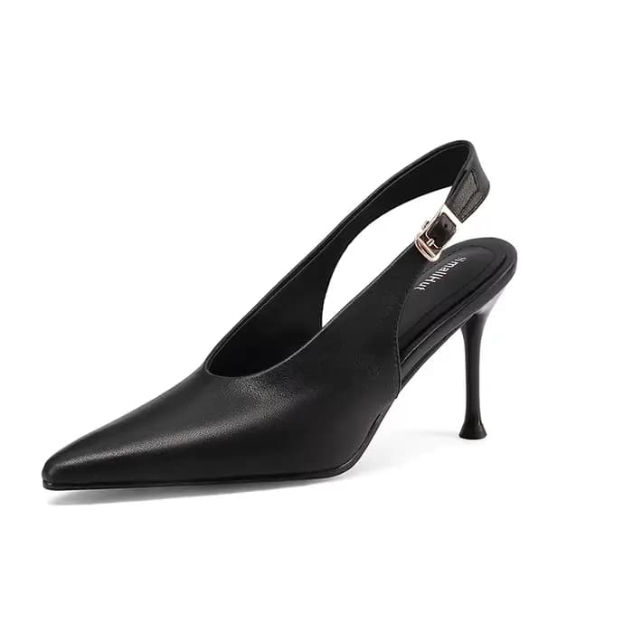 SmallHut Nouvelle Tendance 2026 Printemps Été Escarpins Femme en Cuir de Vachette Véritable Sexy Abr