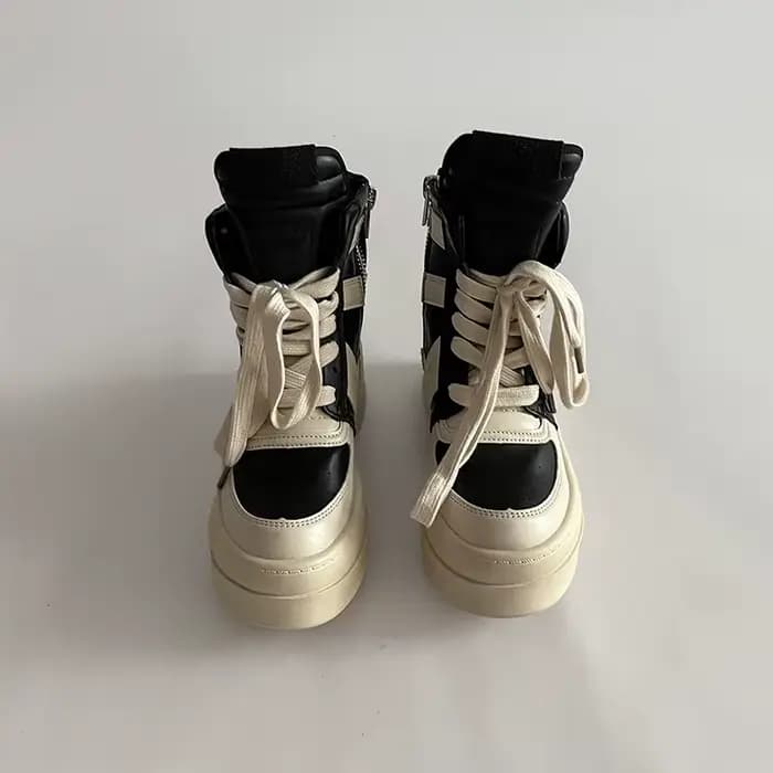 Bottines à semelle épaisse pour femmes, chaussures montantes Design, chaussures de sport décontracté