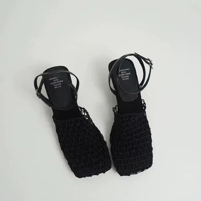 Sandales plates à bout pointu pour femmes, chaussures d'été décontractées, pantoufles de styliste, m