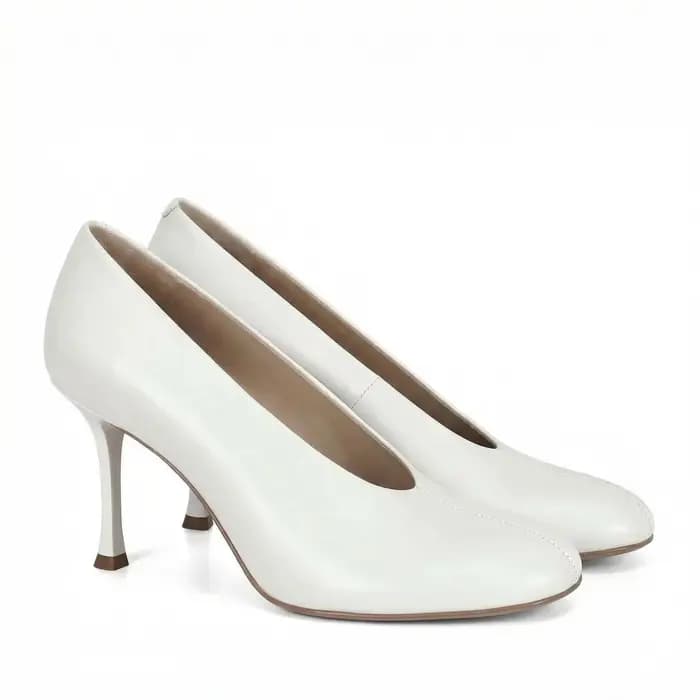 QUTAA – escarpins en cuir véritable pour femmes, chaussures à talons hauts, sexy, à enfiler, pour le