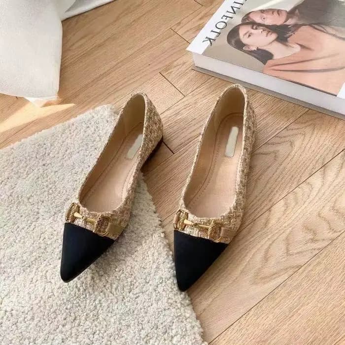 Chaussures de bureau élégantes à bout pointu et à talons bas pour femmes, chaussures d'été décontrac