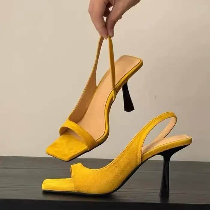 Nouvelles Sandales à Talons Hauts pour Femmes, Chaussures de Luxe Élégantes, Mules Tendance à Bout C