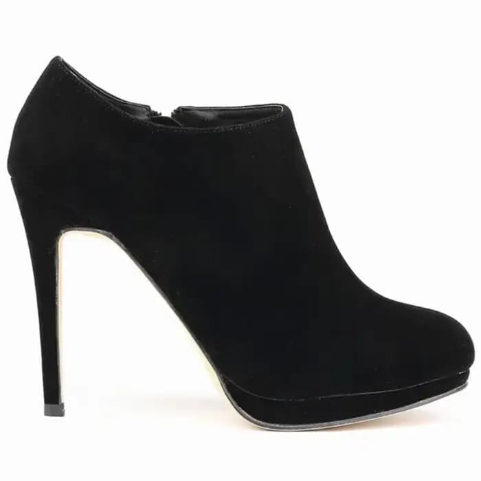 Bottines pour femmes, automne-hiver 2026, chaudes, fermeture éclair, bout rond, chaussures à talons 