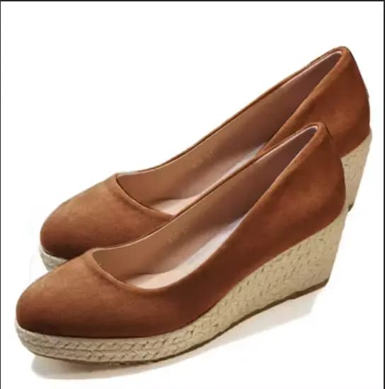 EAGSITY-Chaussures à l'offre elles compensées en daim pour femmes, espadrilles à talons hauts, escarpins à plateforme décontractés, chaussures de travail pour dames, fête et bureau