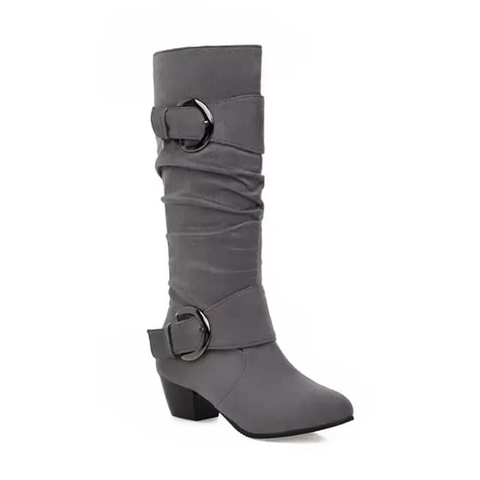 Bottes Hautes à Talons Compensés pour Femme