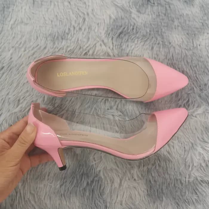 LOSLANDIFEN – escarpins en PVC Transparent pour femmes