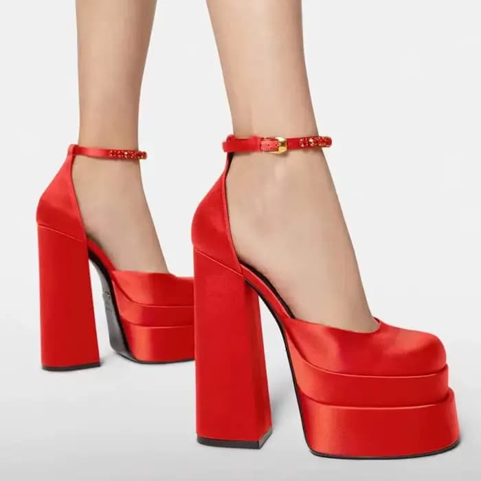 Escarpins rétro Mary Janes à talons épais pour femmes