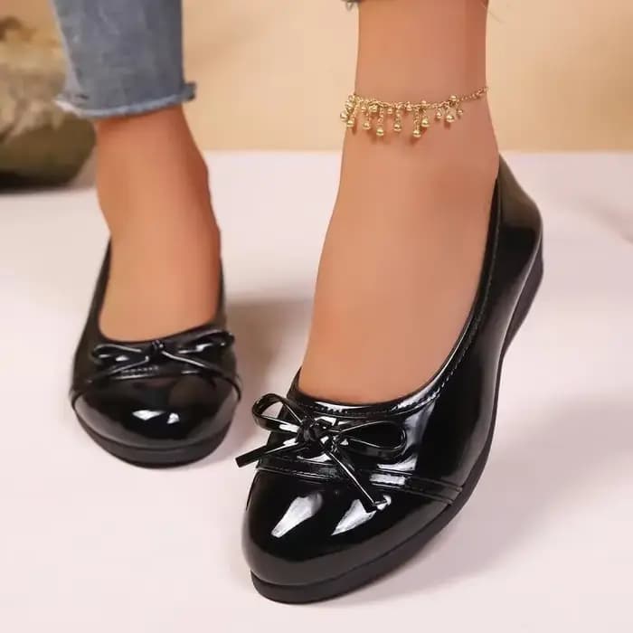 Escarpins rétro à bout rond et talons compensés pour femmes