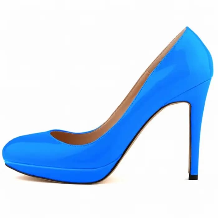 LOSLANDIFEN chaussures femmes bout pointu mode plate-forme pompes de fête automne en cuir verni talons hauts bureau dame chaussures de mariage Sexy