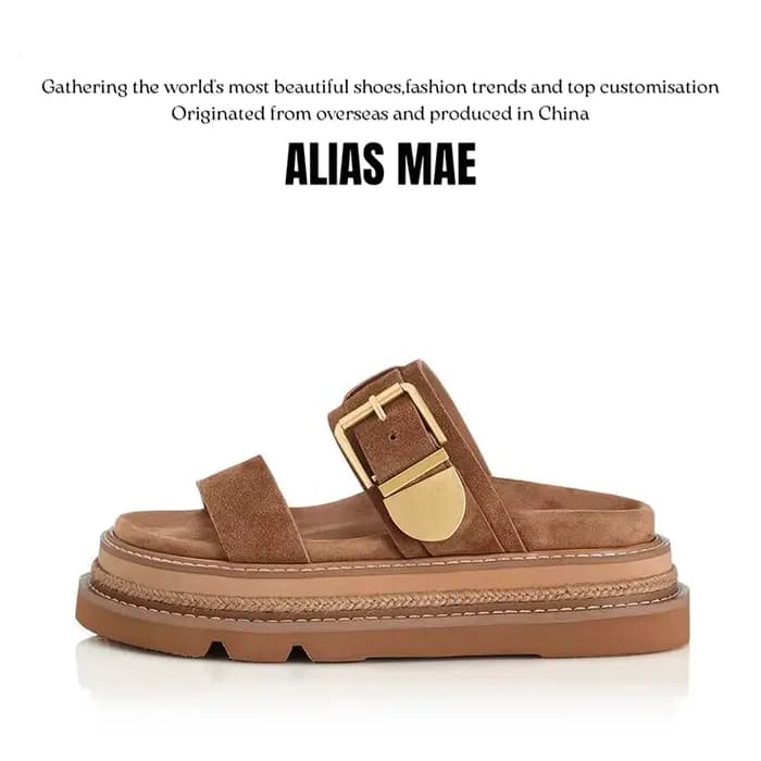 ALIAS MAE Sandales à plateforme en cuir suédé pour femmes