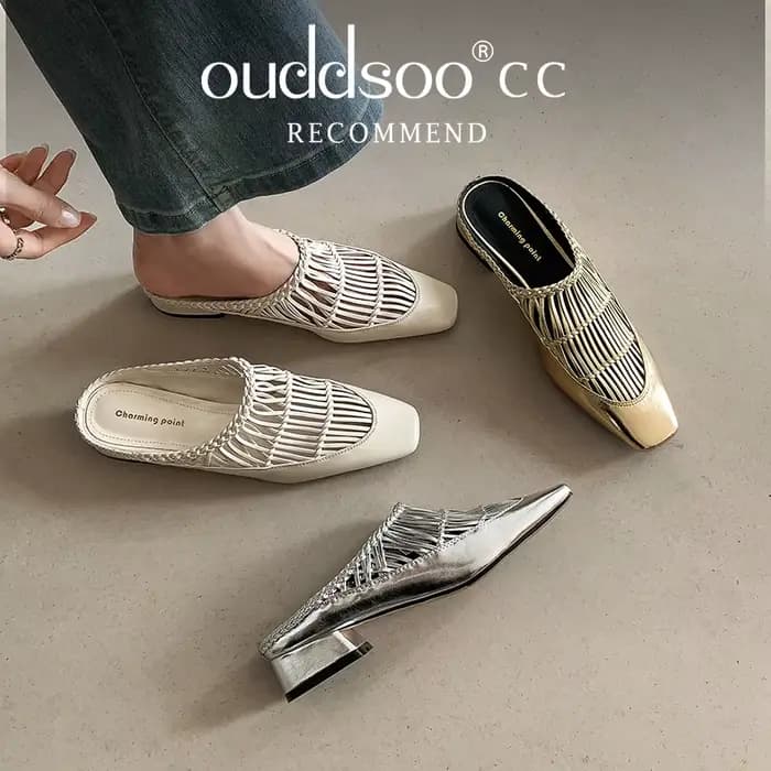 Ods bout carré sandales à talons aiguilles pour femmes été brillant couleur unie