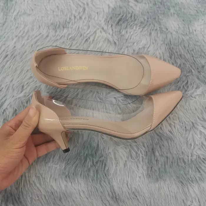 Escarpins Femme Printemps Automne 2026 Sexy Transparent PVC Talon Bas 5cm Mode Bout Pointu Chaussures à Enfiler Talons Hauts Fête Mariage