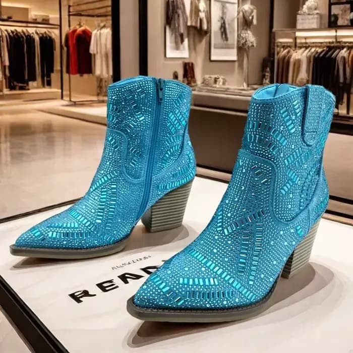 Bottines Chelsea de luxe en diamant pour femmes