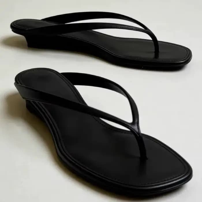 Sandales à talon compensé en peau de mouton pour femme