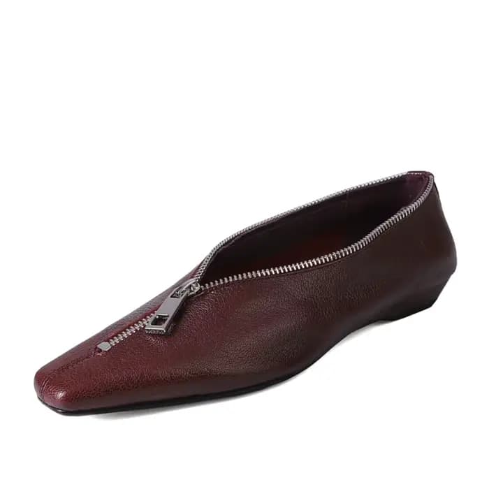 Dilalula 2026 populaire en peau de mouton en cuir fermeture éclair Dec pompes femmes confort talons bas