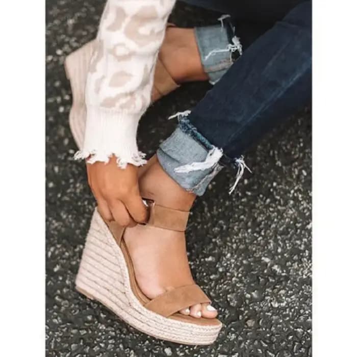 Sandales à talons compensés pour femmes