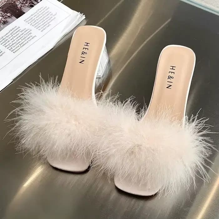 Mules carrées à talons hauts pour femmes