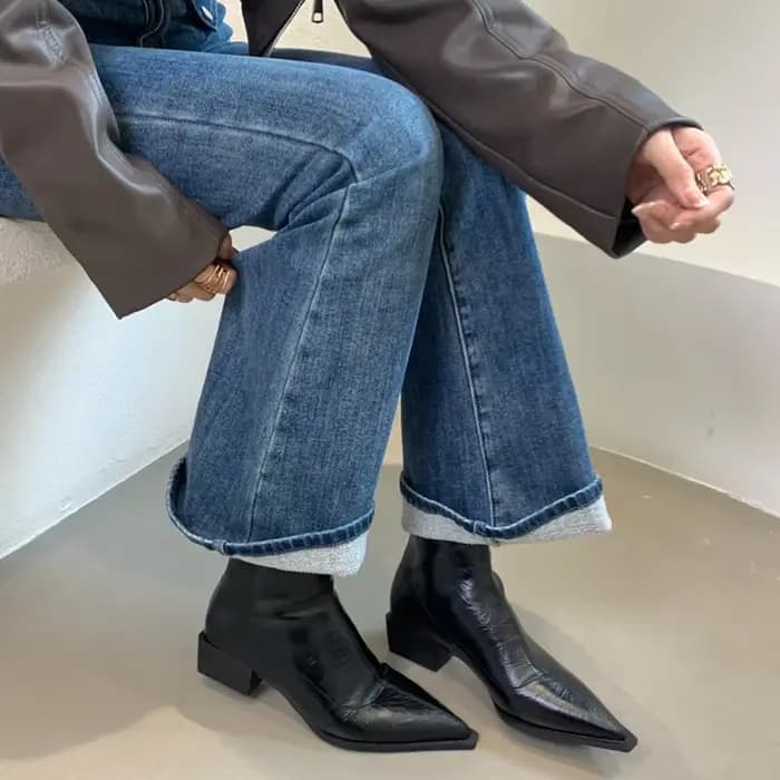 Bottes de rinçage pointues pour femmes