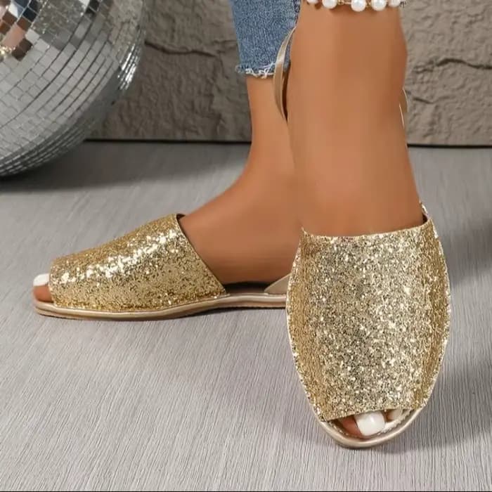 Sandales à talons mode femmes chaussures 2025 bout ouvert doux Bling