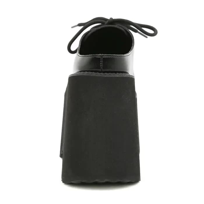 Gdgydh Mules noires à plateforme pour femmes