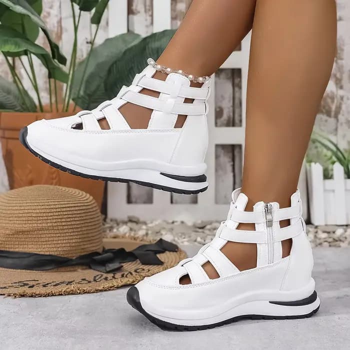 Femmes sandales nouveau bout fermé bureau et carrière été solide chaussures compensées