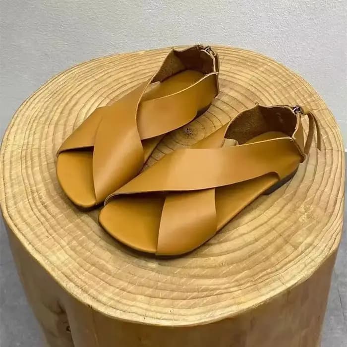 Été nouvelles femmes sandale mode bout ouvert femme Simple gladiateur chaussure appartements talon décontracté plage romain dames chaussures Sandalias Mujer