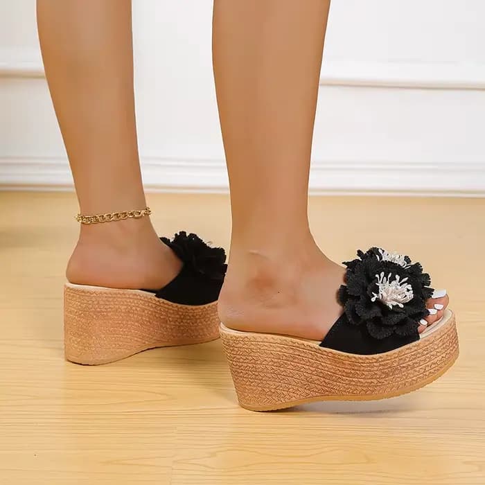 Sabots Mules à Talons Compensés pour Femme