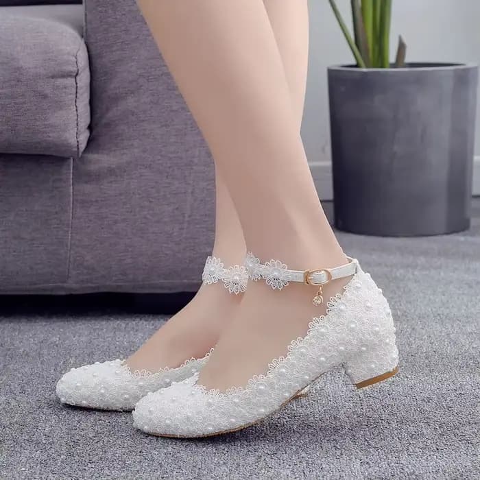 Escarpins pointus en dentelle perlée pour femmes, talons hauts 3cm, escarpins à bouche peu profonde, blanc, rose, mariée sexy, fête, demoiselle d'honneur