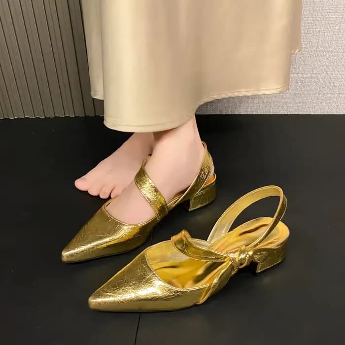 Femmes sandales nouveau bout pointu Marie Jane chaussures été cristal talons hauts