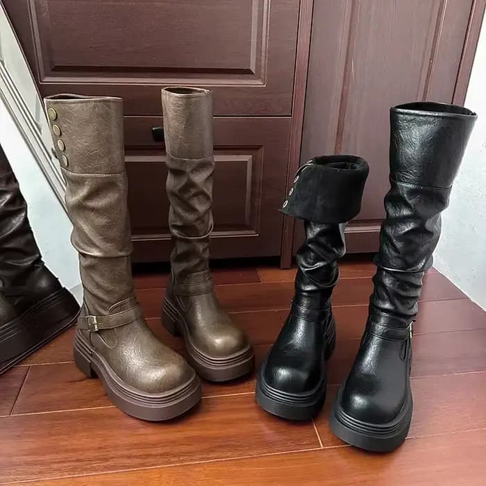 Bottes de Moto à Semelles Optiques pour Femme