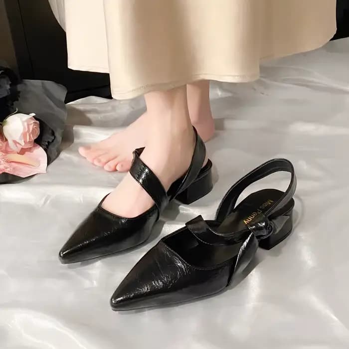 Femmes sandales nouveau bout pointu Marie Jane chaussures été cristal talons hauts