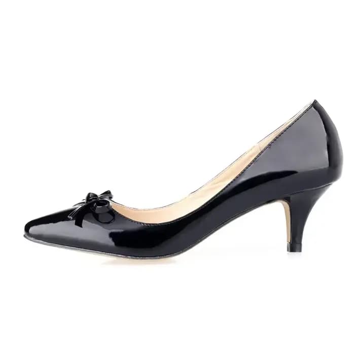Escarpins Sexy en cuir verni à talons bas de 5cm pour femmes