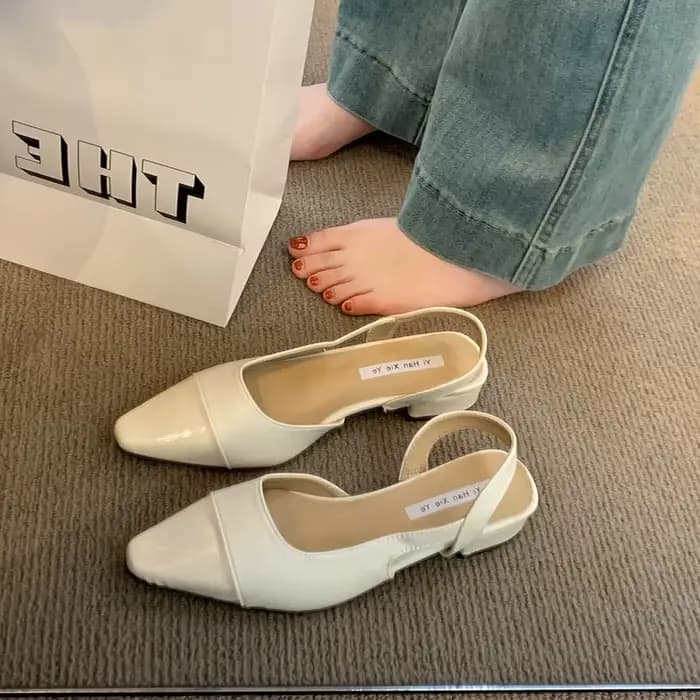 Été couverture orteil sans lacet femmes sandales concis talon épais Singbacks Mules chaussures femme élégante robe de soirée Sandalias