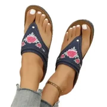 Sandales plates à talon épais et plateforme antidérapantes pour femme, grande taille, bout rond ouvert, couleur unie, style sabot à enfiler – Collection Été 2026
