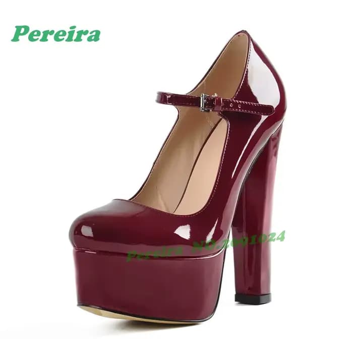 Escarpins Nude Vernis à Plateforme
