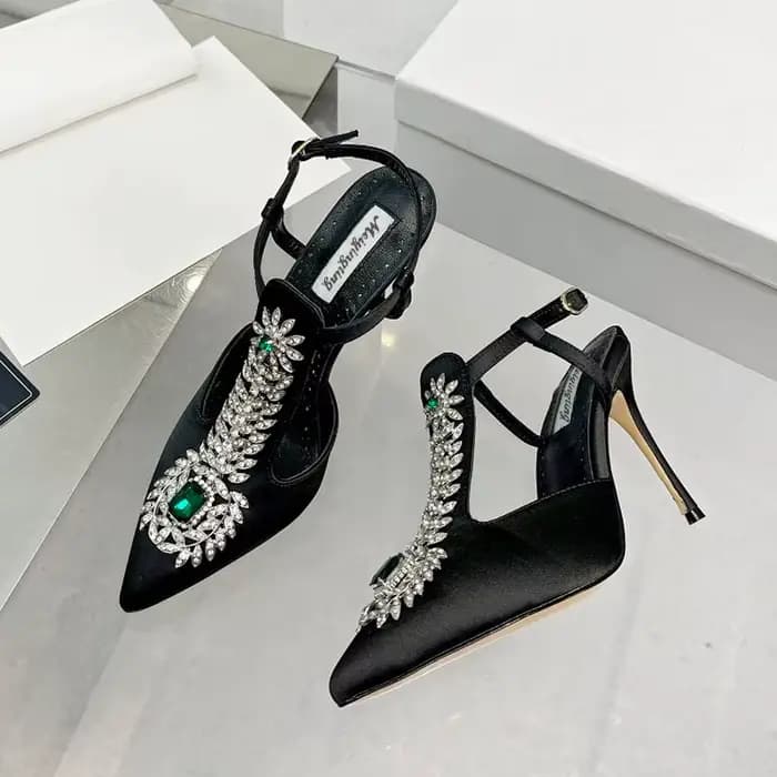 2025 luxe femmes talons hauts strass pointu mariage