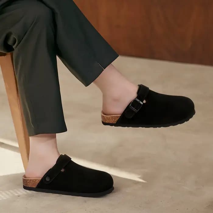 Litfun – sabots pour femmes, nouvelle mode, avec sangle réglable, Mules en cuir avec Support d'arc, chaussures d'extérieur unisexes pour pommes de terre
