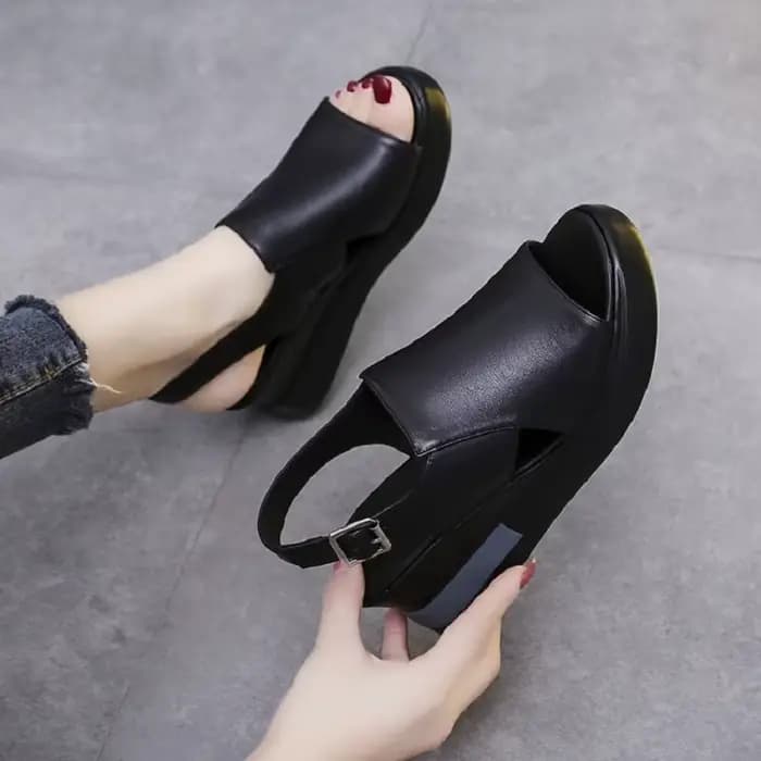 2025 été sandales à plate-forme compensée mode rétro Romen chaussures De plage dames décontracté Peep orteil doux confortable Sandalias De Mujer