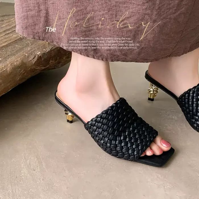 Sandales d'été femmes Style concis pantoufles tissage