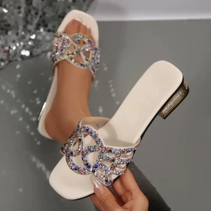 Sandales de luxe à talons bas pour femmes