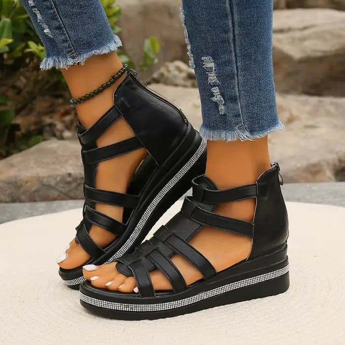Sandales à l'offre elles compensées pour femmes