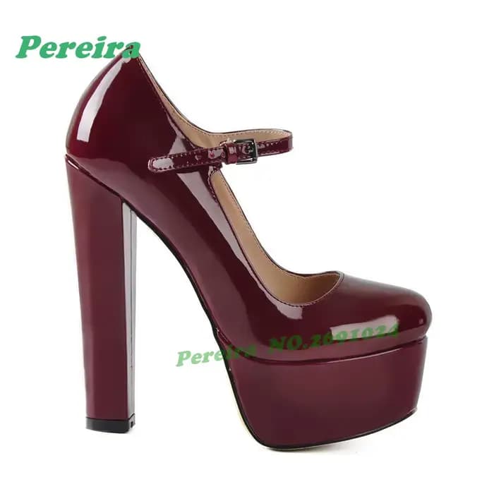Escarpins Nude Vernis à Plateforme